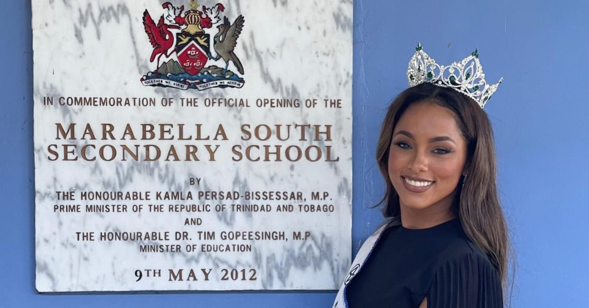 Miss World Trinidad And Tobago 2022 Visits Marabella South Secondary