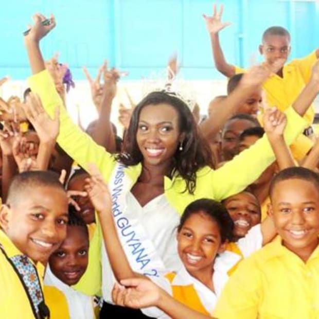 Reigning Miss World Guyana Takes Fight to Domestic Violence